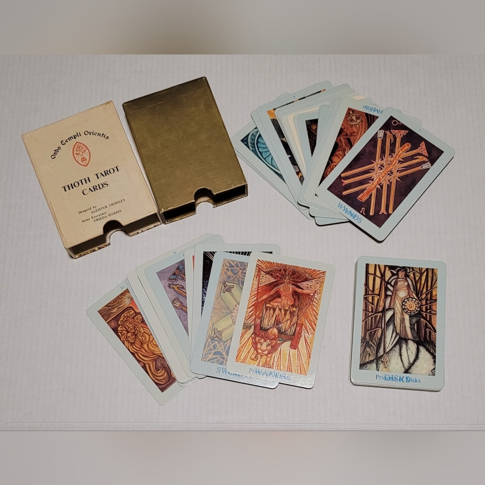 Aleister Crowley ~ Vintage Thoth Tarot Card Deck ~ Gold